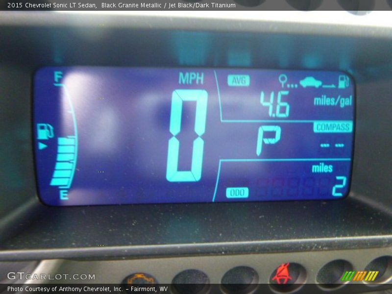 Black Granite Metallic / Jet Black/Dark Titanium 2015 Chevrolet Sonic LT Sedan