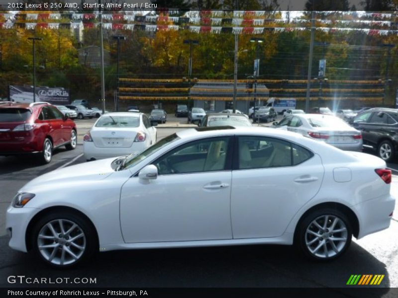 Starfire White Pearl / Ecru 2012 Lexus IS 250 AWD