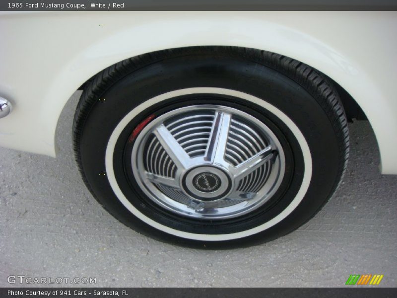 White / Red 1965 Ford Mustang Coupe