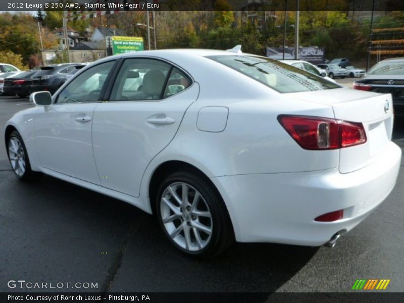 Starfire White Pearl / Ecru 2012 Lexus IS 250 AWD