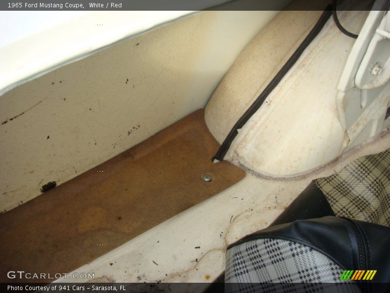 White / Red 1965 Ford Mustang Coupe