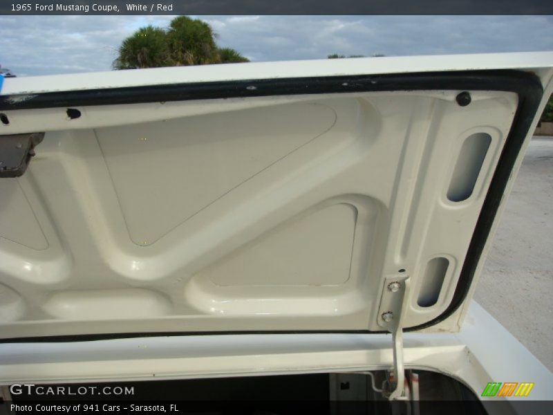 White / Red 1965 Ford Mustang Coupe