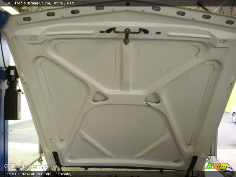 White / Red 1965 Ford Mustang Coupe