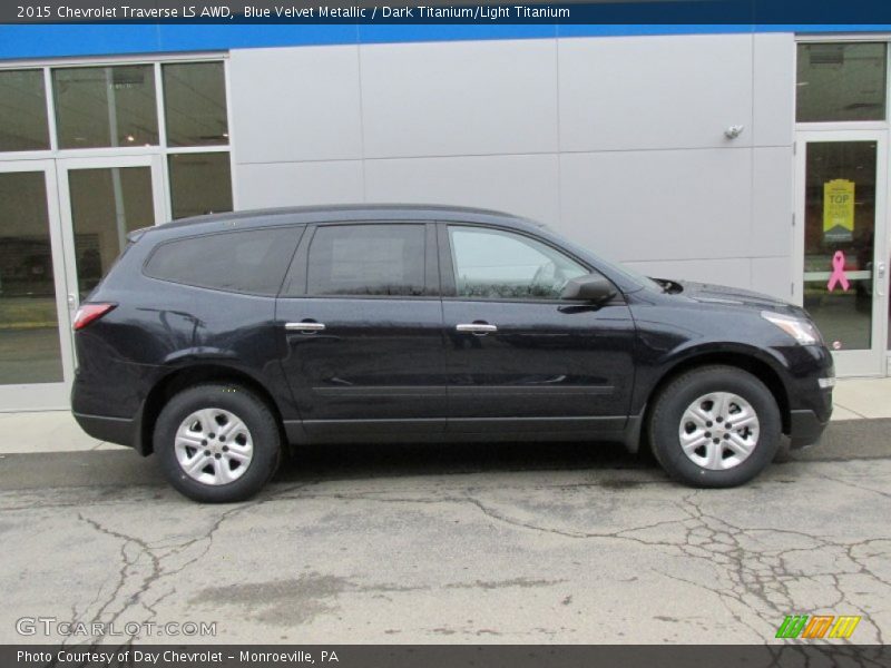 Blue Velvet Metallic / Dark Titanium/Light Titanium 2015 Chevrolet Traverse LS AWD