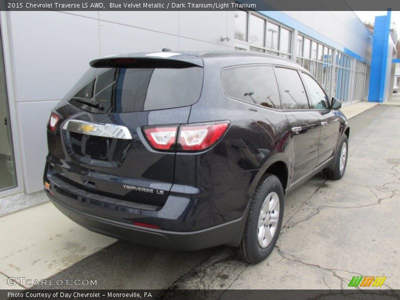Blue Velvet Metallic / Dark Titanium/Light Titanium 2015 Chevrolet Traverse LS AWD