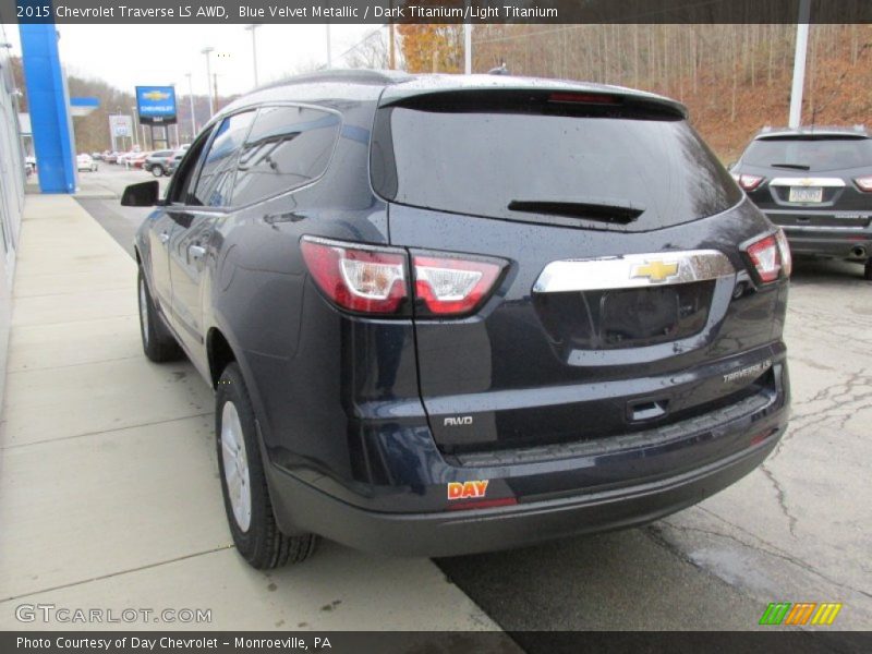 Blue Velvet Metallic / Dark Titanium/Light Titanium 2015 Chevrolet Traverse LS AWD