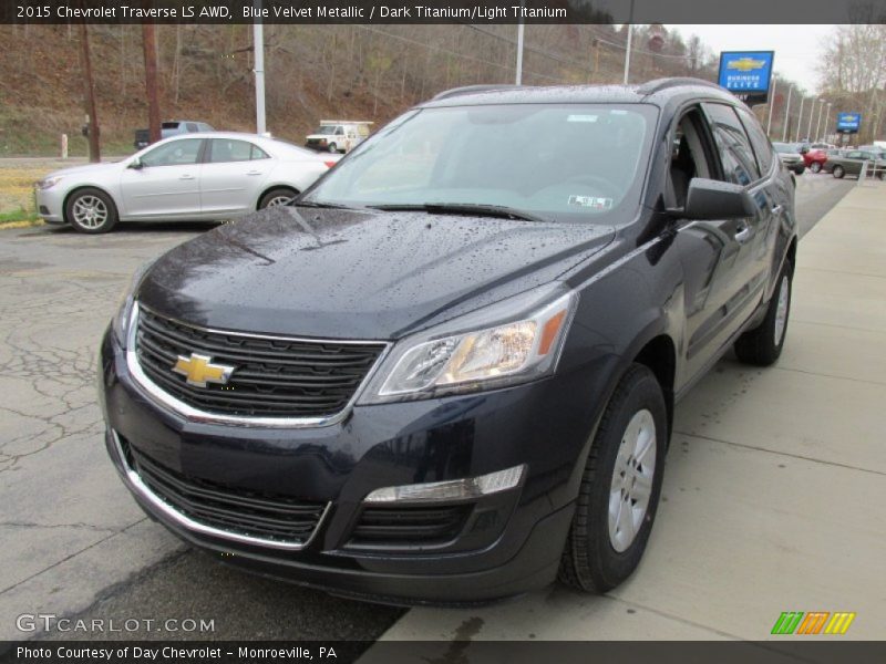 Blue Velvet Metallic / Dark Titanium/Light Titanium 2015 Chevrolet Traverse LS AWD