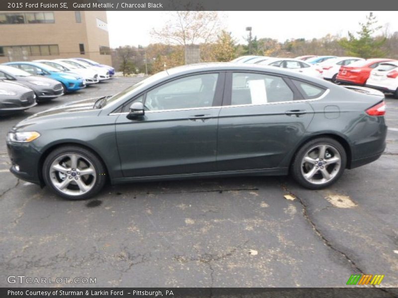 Guard Metallic / Charcoal Black 2015 Ford Fusion SE