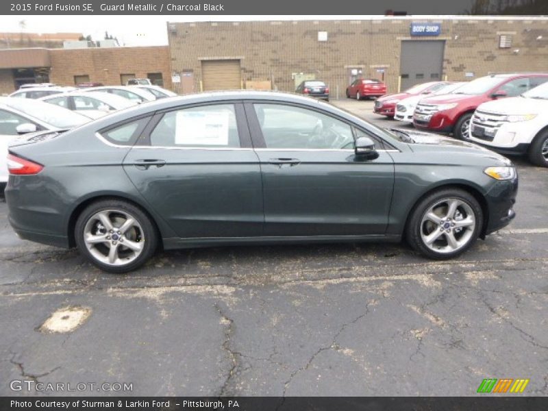 Guard Metallic / Charcoal Black 2015 Ford Fusion SE