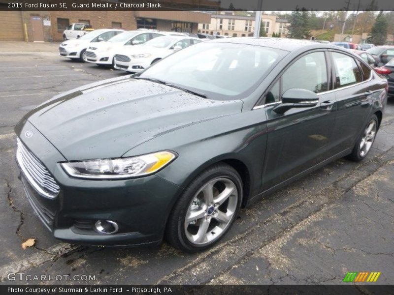 Guard Metallic / Charcoal Black 2015 Ford Fusion SE
