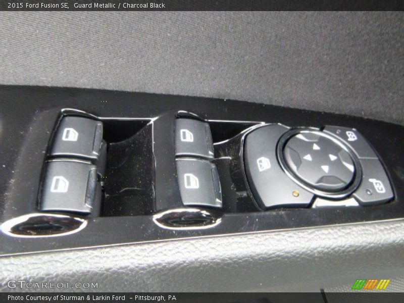 Guard Metallic / Charcoal Black 2015 Ford Fusion SE