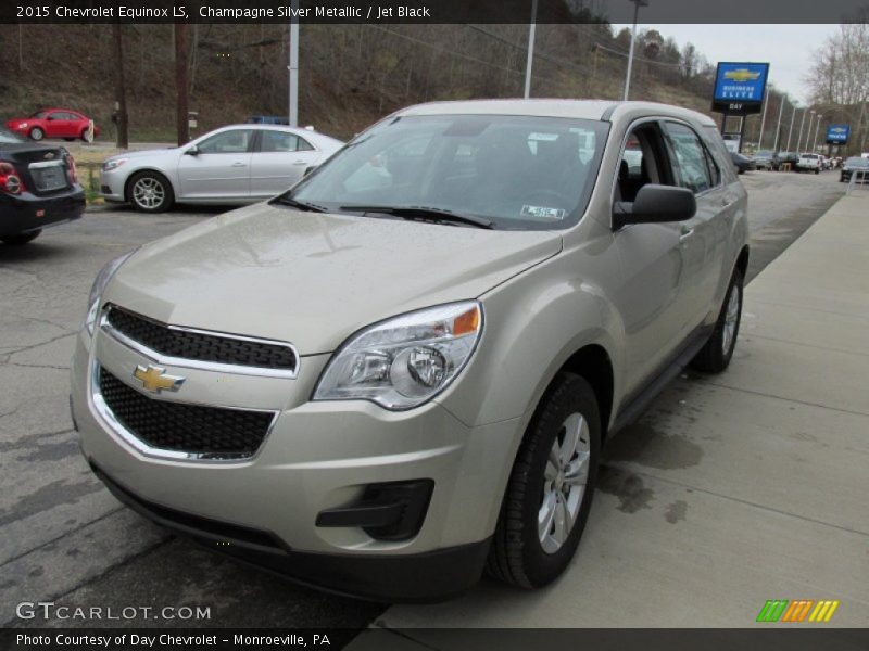 Champagne Silver Metallic / Jet Black 2015 Chevrolet Equinox LS