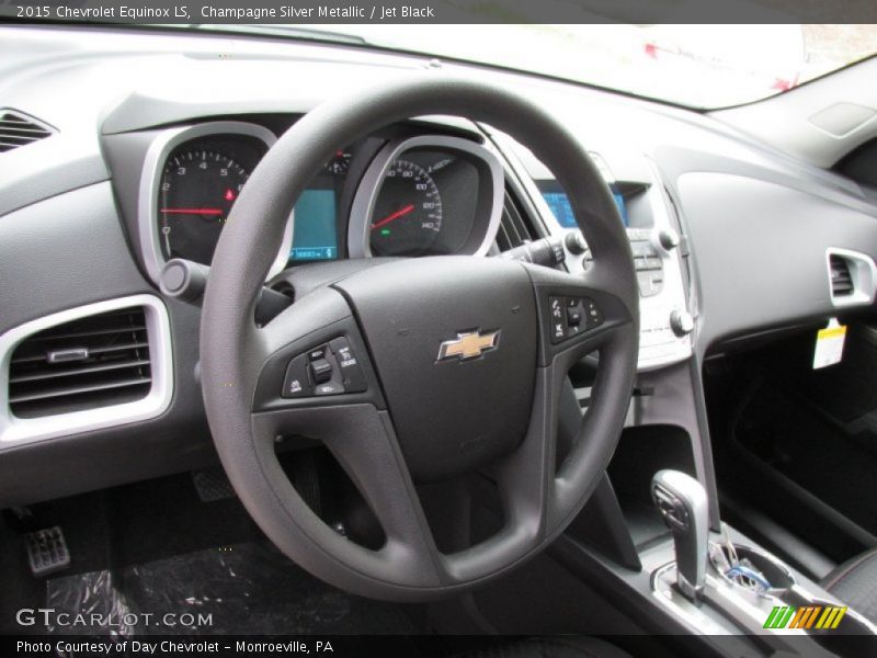 Champagne Silver Metallic / Jet Black 2015 Chevrolet Equinox LS