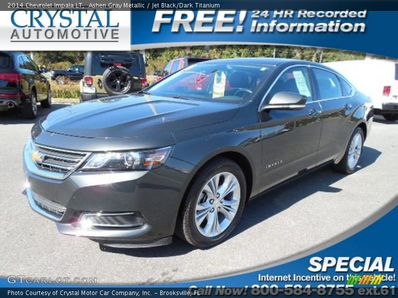 Ashen Gray Metallic / Jet Black/Dark Titanium 2014 Chevrolet Impala LT