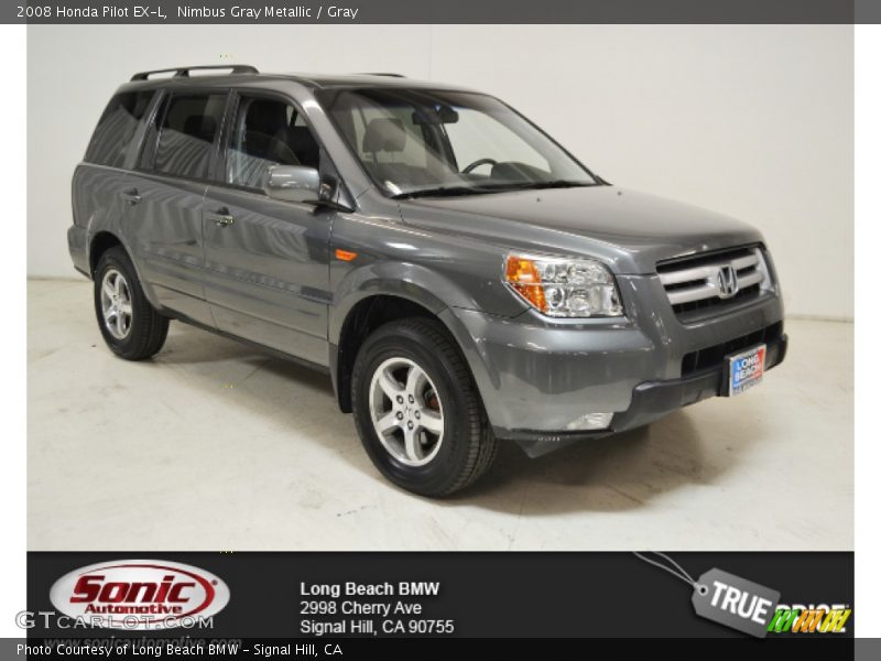 Nimbus Gray Metallic / Gray 2008 Honda Pilot EX-L