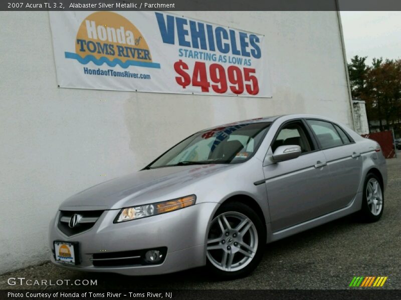 Alabaster Silver Metallic / Parchment 2007 Acura TL 3.2