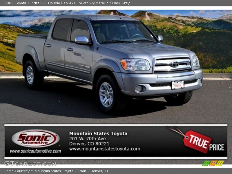 Silver Sky Metallic / Dark Gray 2005 Toyota Tundra SR5 Double Cab 4x4