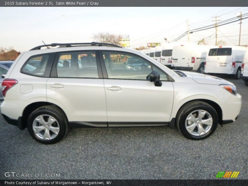 Satin White Pearl / Gray 2015 Subaru Forester 2.5i