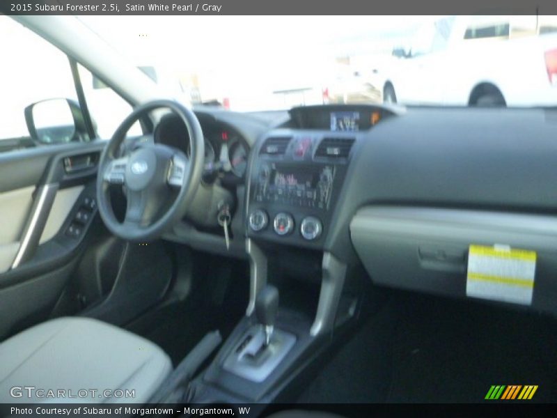 Satin White Pearl / Gray 2015 Subaru Forester 2.5i