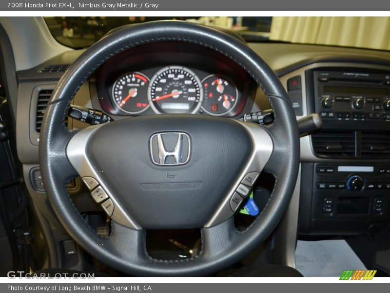 Nimbus Gray Metallic / Gray 2008 Honda Pilot EX-L