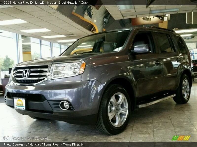 Modern Steel Metallic / Gray 2015 Honda Pilot EX-L 4WD