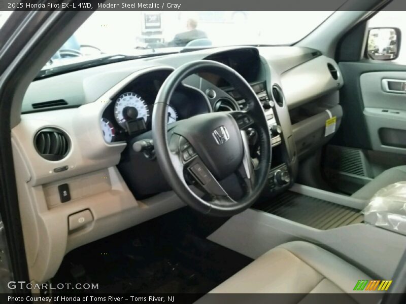 Modern Steel Metallic / Gray 2015 Honda Pilot EX-L 4WD