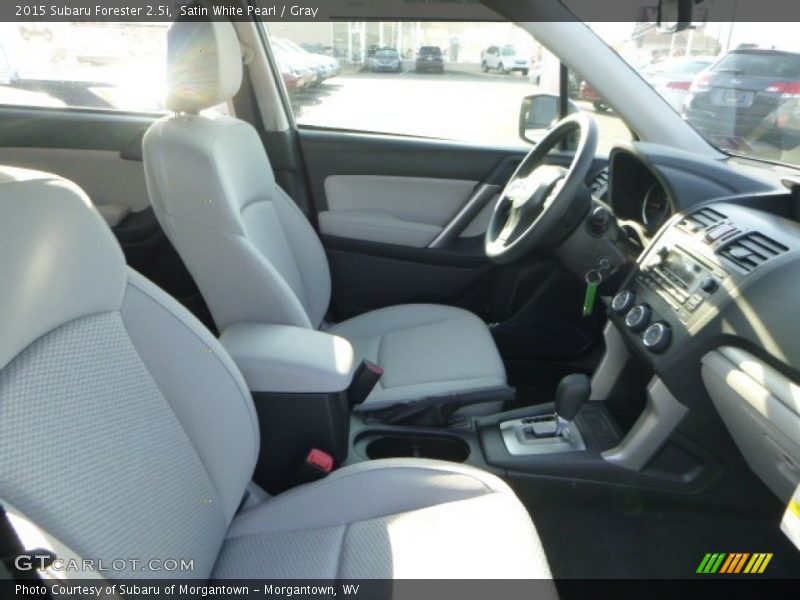 Satin White Pearl / Gray 2015 Subaru Forester 2.5i