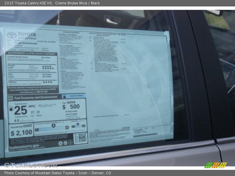 Creme Brulee Mica / Black 2015 Toyota Camry XSE V6