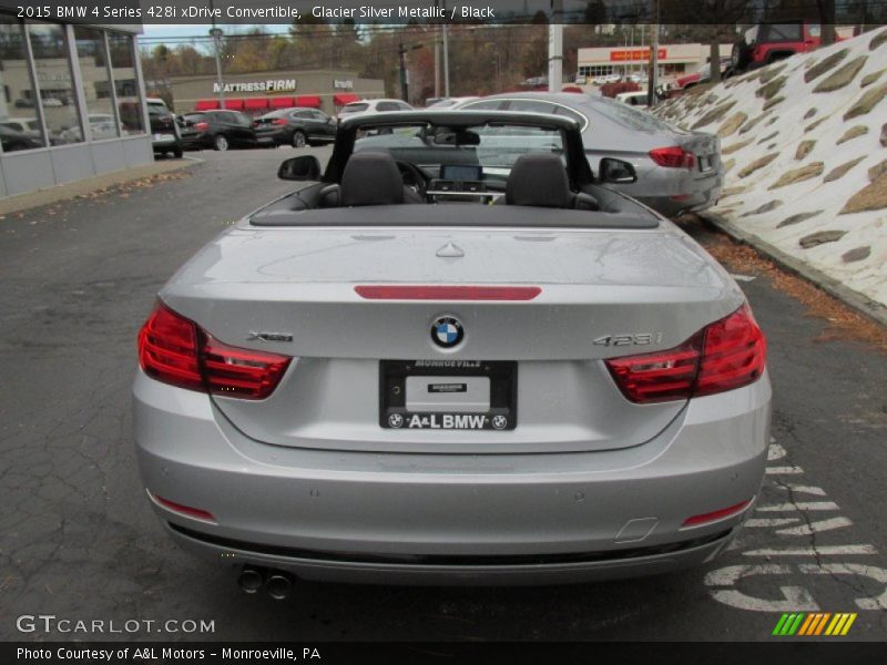 Glacier Silver Metallic / Black 2015 BMW 4 Series 428i xDrive Convertible