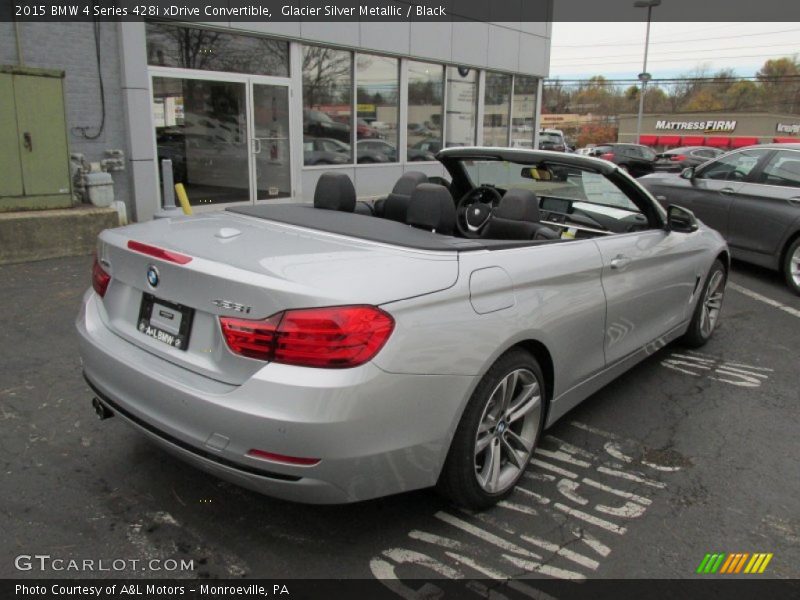 Glacier Silver Metallic / Black 2015 BMW 4 Series 428i xDrive Convertible