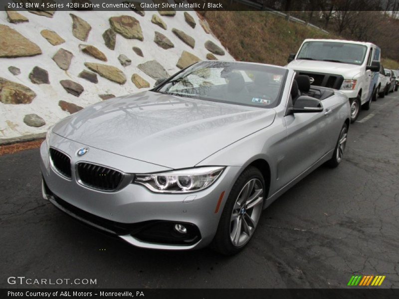 Glacier Silver Metallic / Black 2015 BMW 4 Series 428i xDrive Convertible