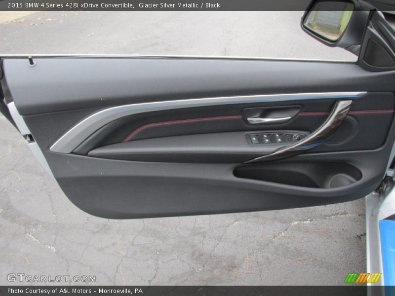 Glacier Silver Metallic / Black 2015 BMW 4 Series 428i xDrive Convertible