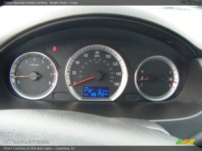 Bright Silver / Gray 2009 Hyundai Sonata Limited