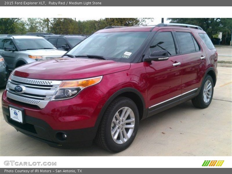 Ruby Red / Medium Light Stone 2015 Ford Explorer XLT