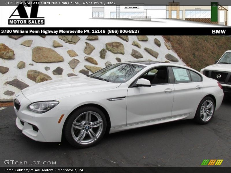 Alpine White / Black 2015 BMW 6 Series 640i xDrive Gran Coupe