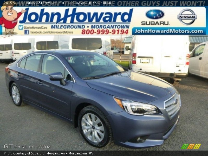 Carbide Gray Metallic / Slate Black 2015 Subaru Legacy 2.5i Premium