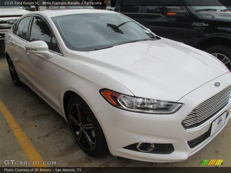White Platinum Metallic / Terracotta 2015 Ford Fusion SE