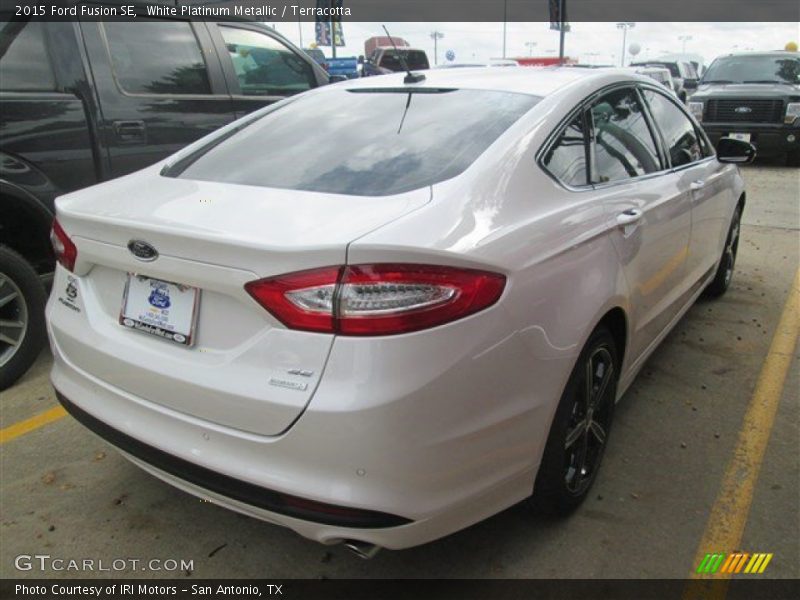 White Platinum Metallic / Terracotta 2015 Ford Fusion SE