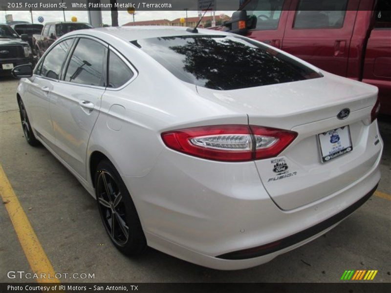 White Platinum Metallic / Terracotta 2015 Ford Fusion SE