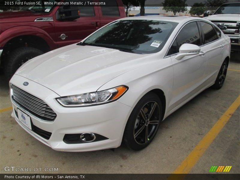 White Platinum Metallic / Terracotta 2015 Ford Fusion SE