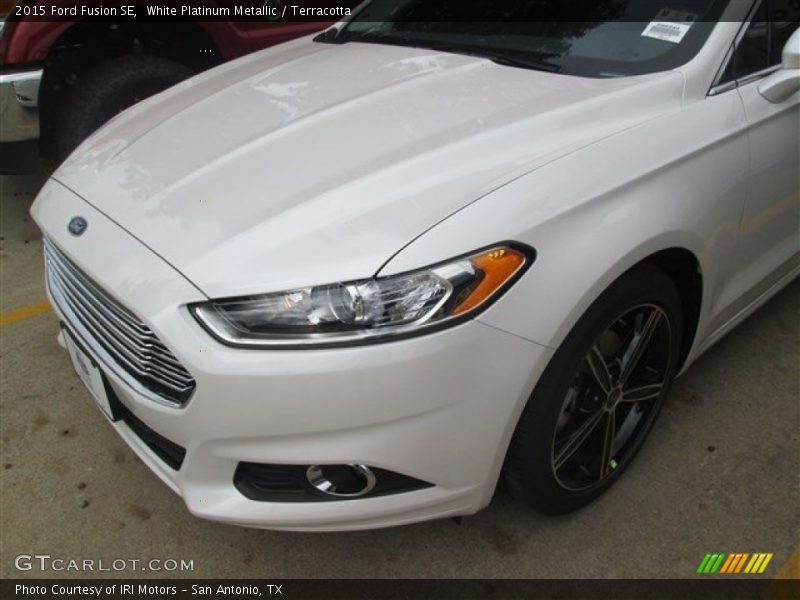 White Platinum Metallic / Terracotta 2015 Ford Fusion SE
