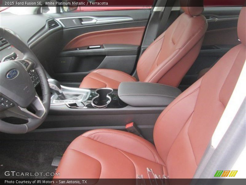 White Platinum Metallic / Terracotta 2015 Ford Fusion SE