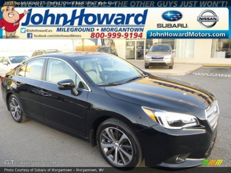 Crystal Black Silica / Warm Ivory 2015 Subaru Legacy 2.5i Limited