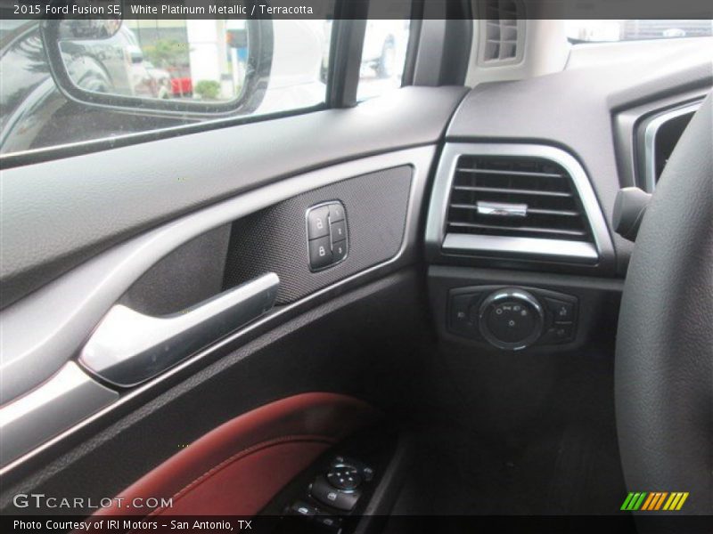 White Platinum Metallic / Terracotta 2015 Ford Fusion SE