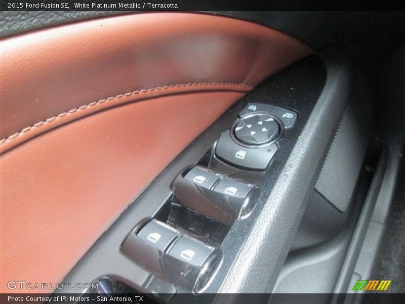 White Platinum Metallic / Terracotta 2015 Ford Fusion SE