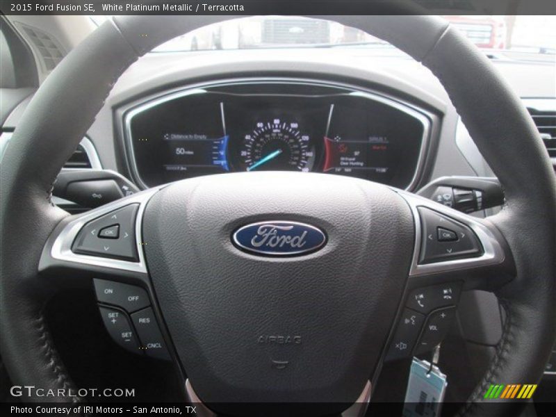 White Platinum Metallic / Terracotta 2015 Ford Fusion SE