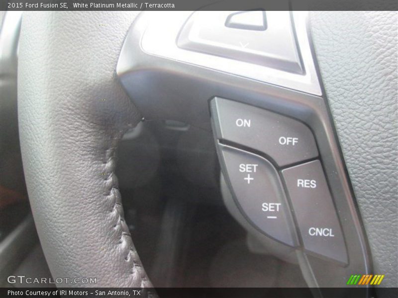 White Platinum Metallic / Terracotta 2015 Ford Fusion SE