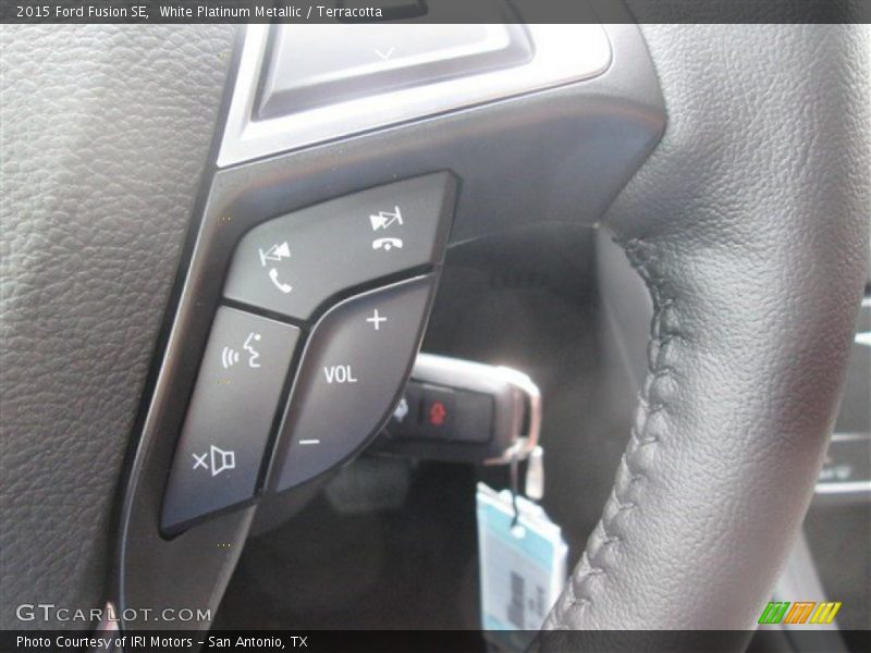 White Platinum Metallic / Terracotta 2015 Ford Fusion SE