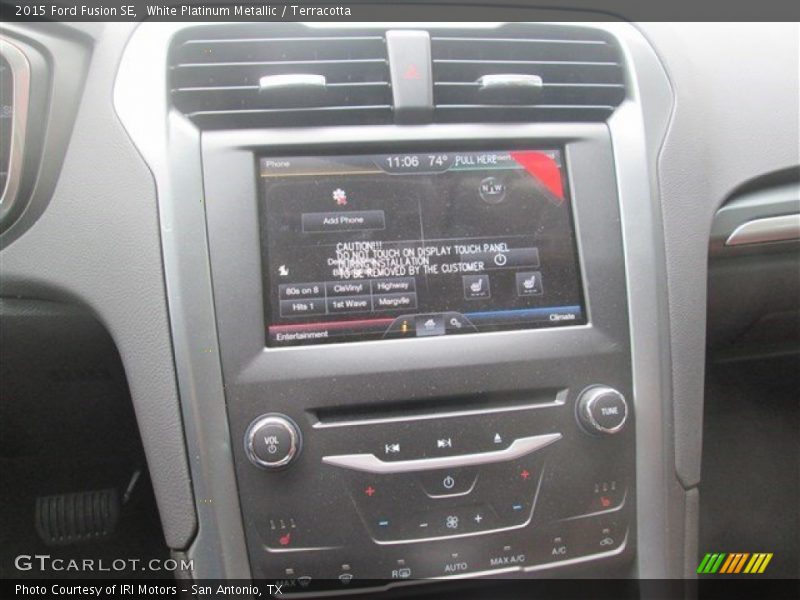White Platinum Metallic / Terracotta 2015 Ford Fusion SE