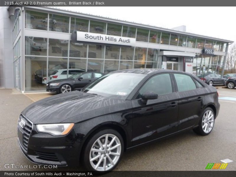 Brilliant Black / Black 2015 Audi A3 2.0 Premium quattro